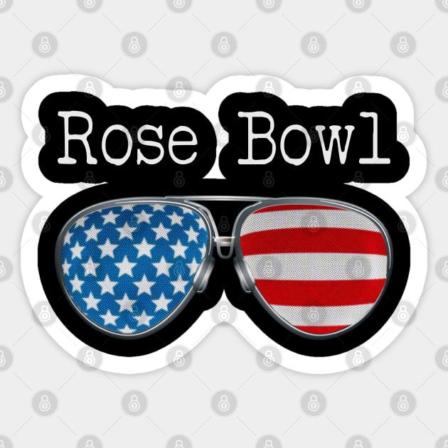 AMERICA PILOT GLASSES ROSE BOWL Sticker by SAMELVES